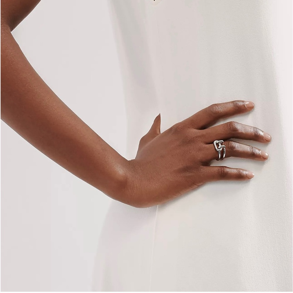 TIFFANY & CO. Sterling Silver “Hardware Two-row” Ring  EUC and Authentic - Picture 8 of 12